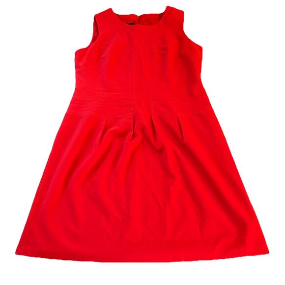 Anne Klein Red Sleeveless Knee Length Sheath Dress Lined Size 16 Excellent - Picture 3 of 13